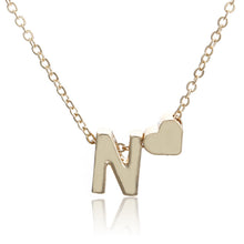 Load image into Gallery viewer, Fashion Gold Color Heart Letter Necklace Personalized Name Women Europe Pendant &amp; Necklace Gift For Girlfriend