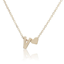 Load image into Gallery viewer, Fashion Gold Color Heart Letter Necklace Personalized Name Women Europe Pendant &amp; Necklace Gift For Girlfriend