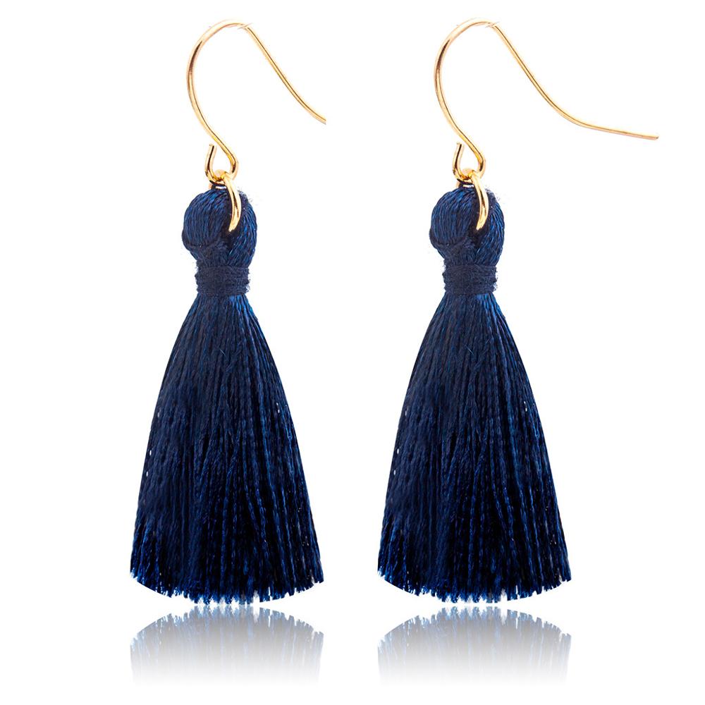 Orecchini con nappa lunga con filo Orecchini con frange a goccia con strass per donna 