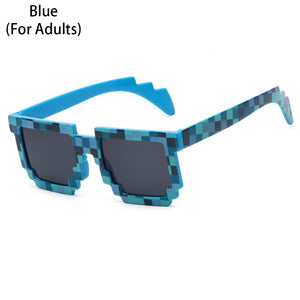 Thug Life Sunglasses Funny Mosaic Sunglasses Retro Gamer Robot Eyewear Pixel Mosaic Sun Glasses Birthday Party Cosplay Favors