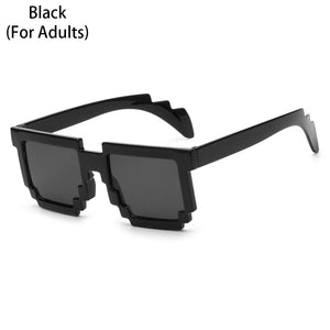 Thug Life Sunglasses Funny Mosaic Sunglasses Retro Gamer Robot Eyewear Pixel Mosaic Sun Glasses Birthday Party Cosplay Favors