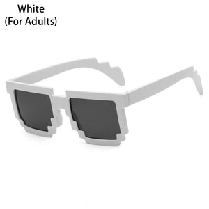 Thug Life Sunglasses Funny Mosaic Sunglasses Retro Gamer Robot Eyewear Pixel Mosaic Sun Glasses Birthday Party Cosplay Favors