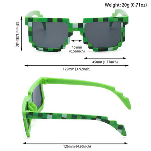 Thug Life Sunglasses Funny Mosaic Sunglasses Retro Gamer Robot Eyewear Pixel Mosaic Sun Glasses Birthday Party Cosplay Favors