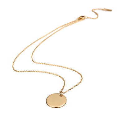 Tiny Coin Disc Necklace Rose Gold Karma Circle Lucky Charm Minimalist Choker Collier For Femme Jewelry Romantic Valentine's Gift