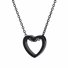Carica l&#39;immagine nel visualizzatore di Gallery, Collana a cuore piccolo per donna Collana con ciondolo a forma di cuore in acciaio inossidabile Collana girocollo etnica bohémien Trasporto di goccia 
