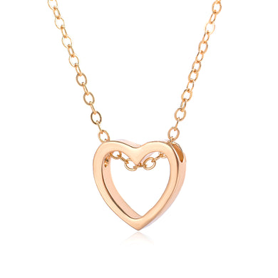 Collana a cuore piccolo per donna Collana con ciondolo a forma di cuore in acciaio inossidabile Collana girocollo etnica bohémien Trasporto di goccia 
