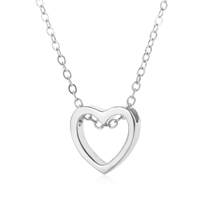 Collana a cuore piccolo per donna Collana con ciondolo a forma di cuore in acciaio inossidabile Collana girocollo etnica bohémien Trasporto di goccia 