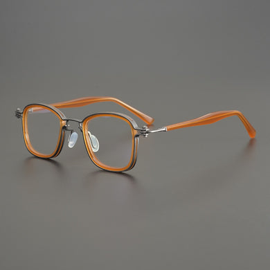 Titanium Acetate Vintage Square Optical Eyeglasses Frame Men Women Prescription Glasses Unisex Full Rim Myopia Eyewear