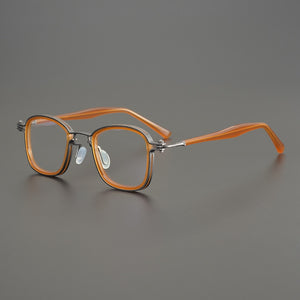 Titanium Acetate Vintage Square Optical Eyeglasses Frame Men Women Prescription Glasses Unisex Full Rim Myopia Eyewear