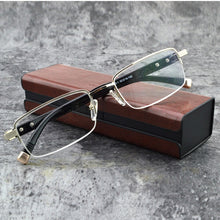 Load image into Gallery viewer, Titanium Alloy Business Reading Glasses +0.75 +1 +1.25 +1.5 +1.75 +2 +2.25 +2.5 +2.75 +3 +3.25 +3.5 +4 With Case in the Photo