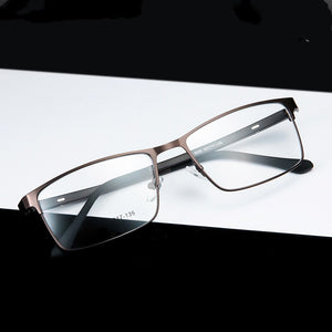 Titanium Alloy Eyeglasses Frame Men Thin Metal Square Myopia Prescription Full Optical Glasses Frames Eyewear Eye