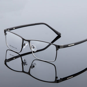 Titanium Alloy Eyeglasses Frame Men Thin Metal Square Myopia Prescription Full Optical Glasses Frames Eyewear Eye