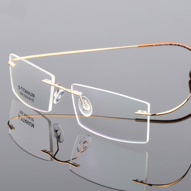 β-Titanium Alloy Eyeglasses Frames Rimless Flexible Optical Frame Prescription Spectacle Frameless Glasses Eye glasses