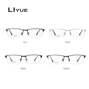 Titanium Alloy Glasses Frame Men Male Square spectacles Eyeglasses Frame Myopia Prescription Glasses Screwless Eyewear