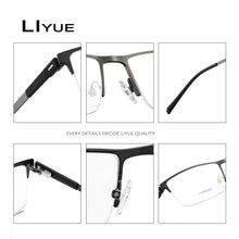 Load image into Gallery viewer, Titanium Alloy Glasses Frame Men Male Square spectacles Eyeglasses Frame Myopia Prescription Glasses Screwless Eyewear