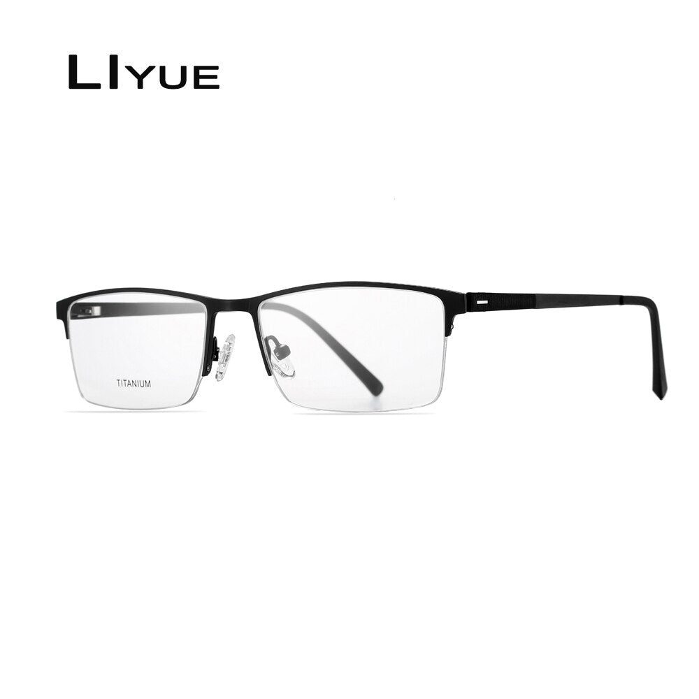 Titanium Alloy Glasses Frame Men Male Square spectacles Eyeglasses Frame Myopia Prescription Glasses Screwless Eyewear