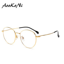 Load image into Gallery viewer, Titanium Alloy Glasses Frame Men Ultralight Women Vintage Round Prescription Eyeglasses Retro Optical Frame Screwless Eyewear