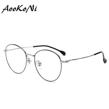 Load image into Gallery viewer, Titanium Alloy Glasses Frame Men Ultralight Women Vintage Round Prescription Eyeglasses Retro Optical Frame Screwless Eyewear