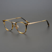 Load image into Gallery viewer, Titanium Alloy Men Square Glasses Frame Acetate Business Eyeglasses Eyewear Anti Blue Light Prescription Optical Lens