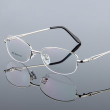 Load image into Gallery viewer, Titanium Alloy Optical Eyeglasses Woman Ultra Light Weight Myopia Glasses Frames Female Half Rim Eyewear Spectacles