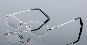 Titanium Alloy Optical Eyeglasses Woman Ultra Light Weight Myopia Glasses Frames Female Half Rim Eyewear Spectacles