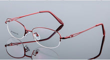 Load image into Gallery viewer, Titanium Alloy Optical Eyeglasses Woman Ultra Light Weight Myopia Glasses Frames Female Half Rim Eyewear Spectacles
