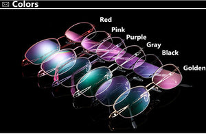 Titanium Alloy Optical Eyeglasses Woman Ultra Light Weight Myopia Glasses Frames Female Half Rim Eyewear Spectacles