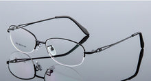 Load image into Gallery viewer, Titanium Alloy Optical Eyeglasses Woman Ultra Light Weight Myopia Glasses Frames Female Half Rim Eyewear Spectacles