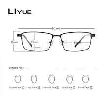 Load image into Gallery viewer, Titanium Alloy Optical Glasses Frame Men 2023 Ultralight Square Myopia Prescription Eyeglasses Male Metal Full eyewear frames