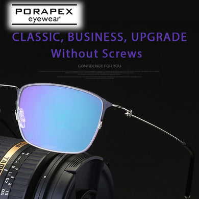 Titanium Alloy Optical Glasses Frame Men Ultralight Square Myopia Prescription Eyeglasses 2023 Male Metal Full No Screw Eyewear