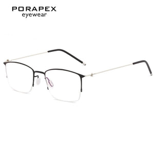 Titanium Alloy Optical Glasses Frame Men Ultralight Square Myopia Prescription Eyeglasses 2023 Male Metal Full No Screw Eyewear