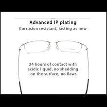 Load image into Gallery viewer, Titanium Alloy Optical Glasses Frame Men Ultralight Square Myopia Prescription Eyeglasses 2023 Male Metal Full No Screw Eyewear
