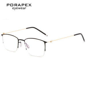 Titanium Alloy Optical Glasses Frame Men Ultralight Square Myopia Prescription Eyeglasses 2023 Male Metal Full No Screw Eyewear