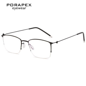 Titanium Alloy Optical Glasses Frame Men Ultralight Square Myopia Prescription Eyeglasses 2023 Male Metal Full No Screw Eyewear