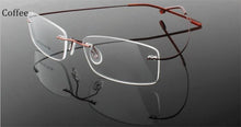 Carica l&#39;immagine nel visualizzatore di Gallery, Titanium Eyewear armacao para oculos de grau Frameless Titanium Alloy Eye Glasses Frame Optical Glasses Frames for Women and Men