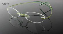 Carica l&#39;immagine nel visualizzatore di Gallery, Titanium Eyewear armacao para oculos de grau Frameless Titanium Alloy Eye Glasses Frame Optical Glasses Frames for Women and Men