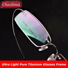 Carica l&#39;immagine nel visualizzatore di Gallery, Titanium Eyewear armacao para oculos de grau Frameless Titanium Alloy Eye Glasses Frame Optical Glasses Frames for Women and Men