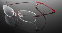 Carica l&#39;immagine nel visualizzatore di Gallery, Titanium Eyewear armacao para oculos de grau Frameless Titanium Alloy Eye Glasses Frame Optical Glasses Frames for Women and Men