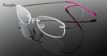 Carica l&#39;immagine nel visualizzatore di Gallery, Titanium Eyewear armacao para oculos de grau Frameless Titanium Alloy Eye Glasses Frame Optical Glasses Frames for Women and Men