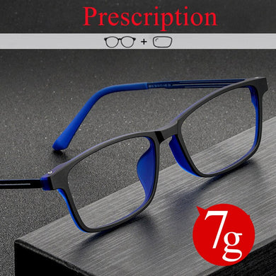 Titanium Frame Photochromic Prescription Glasses Men Progressive Multifocal Reading Glasses Anti Blue Ray Myopia Eyeglasses TR90