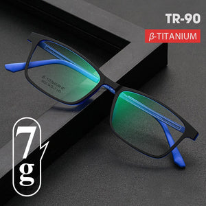 Titanium Frame Photochromic Prescription Glasses Men Progressive Multifocal Reading Glasses Anti Blue Ray Myopia Eyeglasses TR90