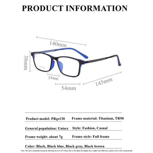 Titanium Frame Photochromic Prescription Glasses Men Progressive Multifocal Reading Glasses Anti Blue Ray Myopia Eyeglasses TR90