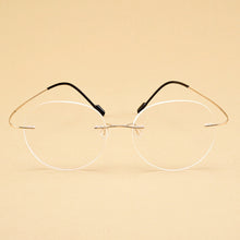 Load image into Gallery viewer, Titanium Glasses Frame Rimless Women&#39;s Glasses Round Eyeglasses Men Myopia Optical Prescription Glasses Korea Spectacle Frame