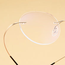 Load image into Gallery viewer, Titanium Glasses Frame Rimless Women&#39;s Glasses Round Eyeglasses Men Myopia Optical Prescription Glasses Korea Spectacle Frame