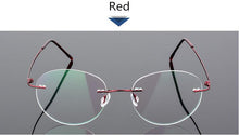 Load image into Gallery viewer, Titanium Glasses Frame Rimless Women&#39;s Glasses Round Eyeglasses Men Myopia Optical Prescription Glasses Korea Spectacle Frame