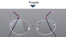 Load image into Gallery viewer, Titanium Glasses Frame Rimless Women&#39;s Glasses Round Eyeglasses Men Myopia Optical Prescription Glasses Korea Spectacle Frame
