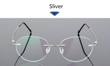 Load image into Gallery viewer, Titanium Glasses Frame Rimless Women&#39;s Glasses Round Eyeglasses Men Myopia Optical Prescription Glasses Korea Spectacle Frame