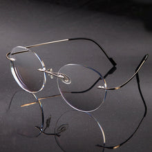 Load image into Gallery viewer, Titanium Glasses Frame Rimless Women&#39;s Glasses Round Eyeglasses Men Myopia Optical Prescription Glasses Korea Spectacle Frame