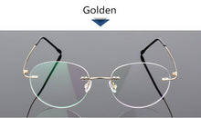 Load image into Gallery viewer, Titanium Glasses Frame Rimless Women&#39;s Glasses Round Eyeglasses Men Myopia Optical Prescription Glasses Korea Spectacle Frame