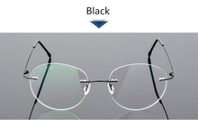 Load image into Gallery viewer, Titanium Glasses Frame Rimless Women&#39;s Glasses Round Eyeglasses Men Myopia Optical Prescription Glasses Korea Spectacle Frame